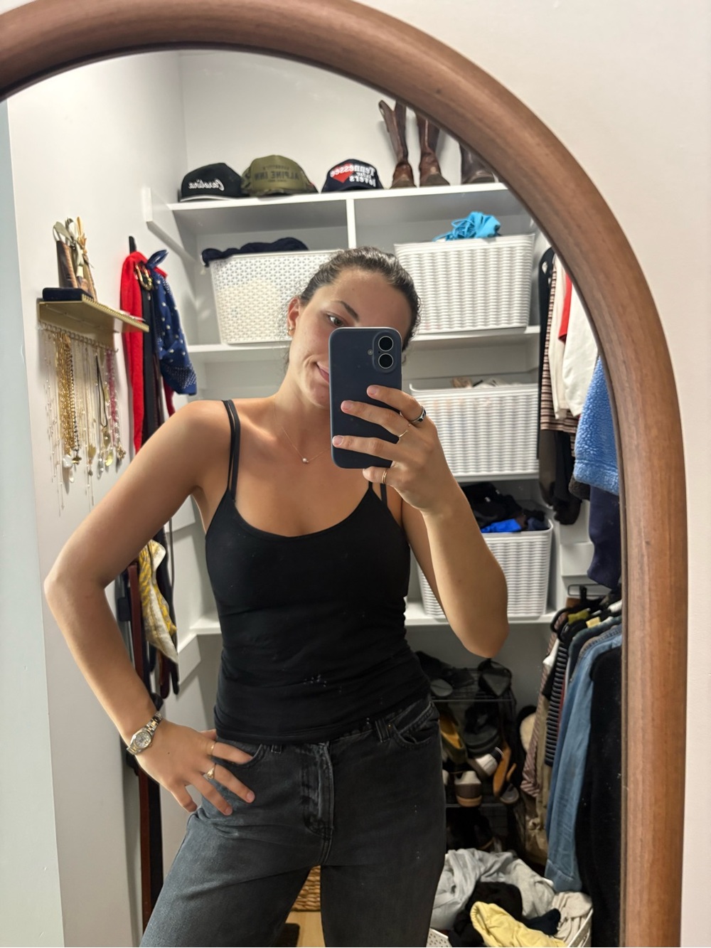 Wilfred Black Scoop-Neck Slim Fit Tank